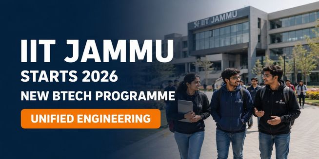 IIT Jammu Launches BTech in Unified Engineering for 2026-27; Check How to Apply